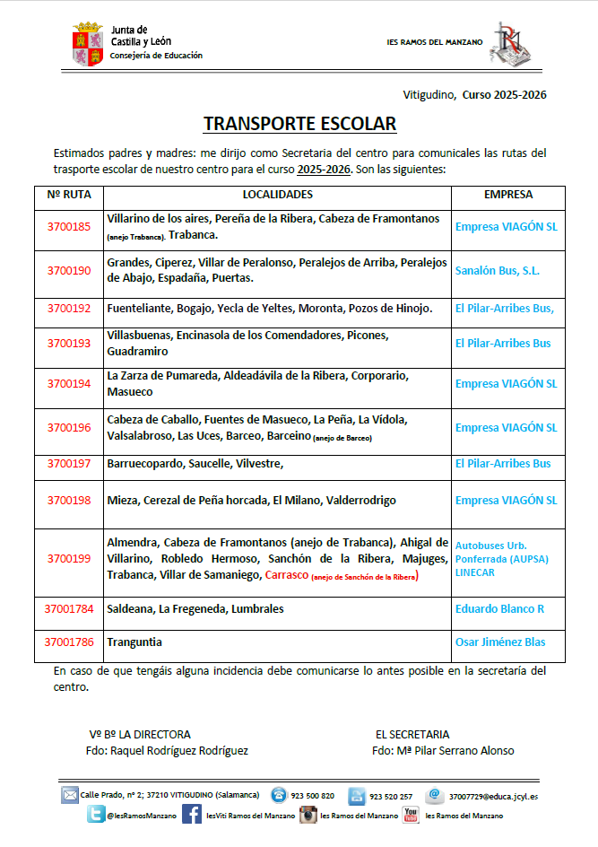 CARTA TRANSPORTE 25-26 CARTA TRANSPORTE 25-26