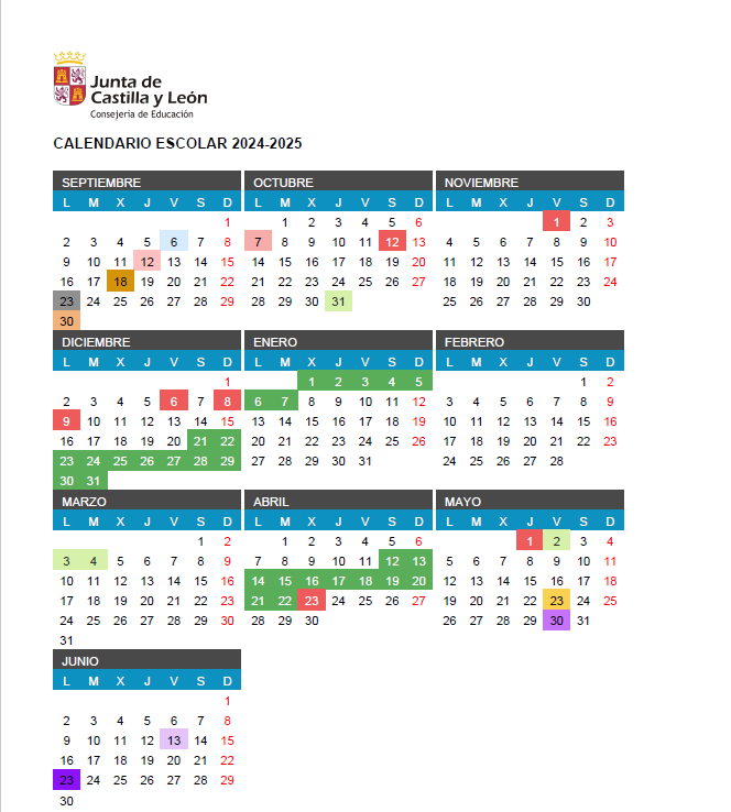 Calendario Escolar 24-25