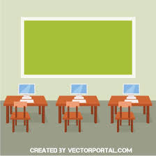 Aula con ordenadores.ai Royalty Free Stock SVG Vector and Clip Art